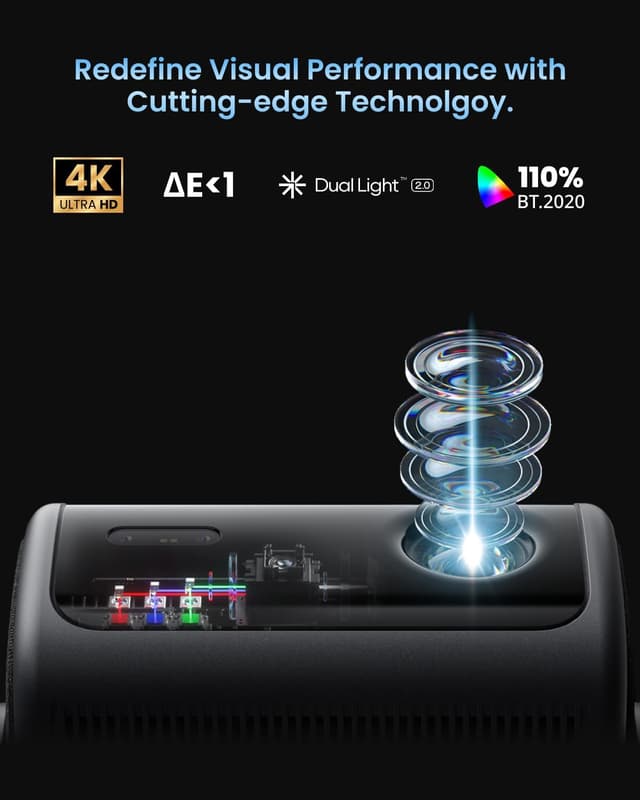 Detalle de Dangbei MP1 MAX 4K projector, 3100 ISO lumens