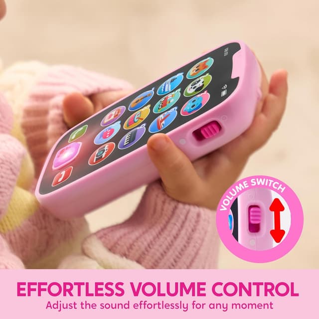 Detalle de JOYIN Kids Smart Phone Toy with Remote Control (Learning & Music Bundle) – Pink