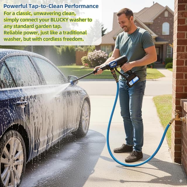 Thumbnail 5 de Hidrolimpiadora Batería Portátil 💧 Conexión Grifo y Accesorios