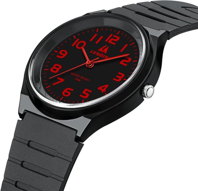 Thumbnail 2 de LN LENQIN men’s analog quartz watch with silicone strap – 30M waterproof fashion style