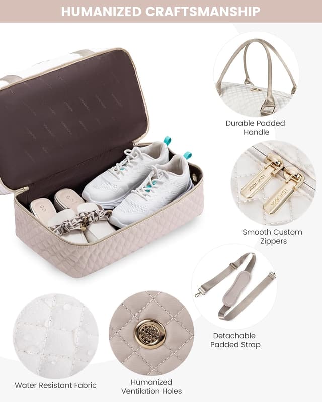 Detalle de LOVEVOOK Reisetasche Damen mit Schuhfach, Nassfach und gepolstertem Laptopfach (Cabin-/Handgepäck)