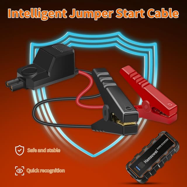 Detalle de Booster Avviamento Auto 7000A 12V (power bank e torcia LED) per batterie scariche