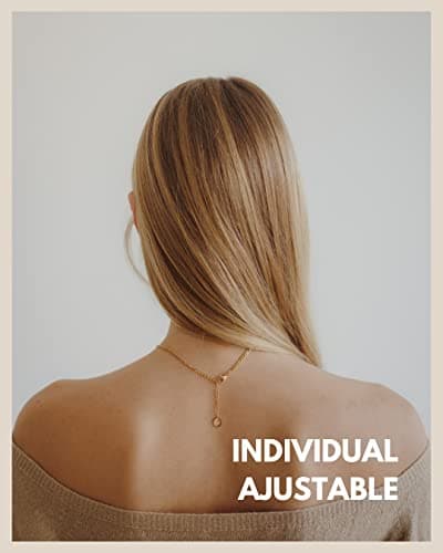 Detalle 2 de GD GOOD.designs cadena de oro del zodiaco con piedra de nacimiento (chapado en oro de 18K, collar ajustable)