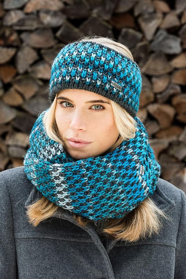 Detalle de Eisglut Damen Stirnband Balbinal – Made in Germany aus Wollmischung