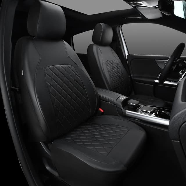 Detalle 2 de HORSE KINGDOM Universal PU Leather Front Seat Covers 2 pcs