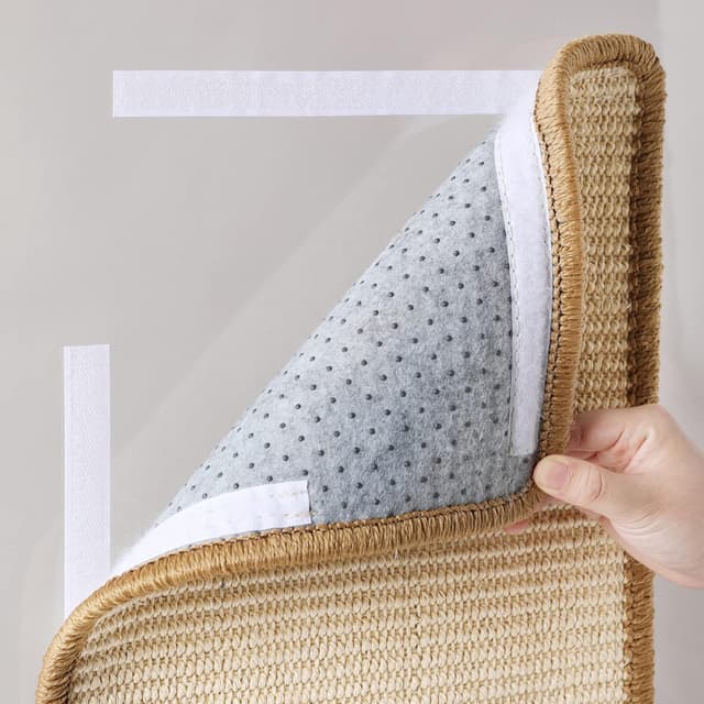 Detalle de FUKUMARU Cat Scratcher Mat (30 x 50 cm) Natural Sisal Beige – horizontal floor scratching pad