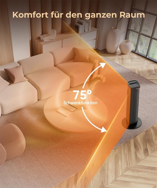 Thumbnail 4 de 2000W PTC Keramik Heizlüfter oszillierend 📡