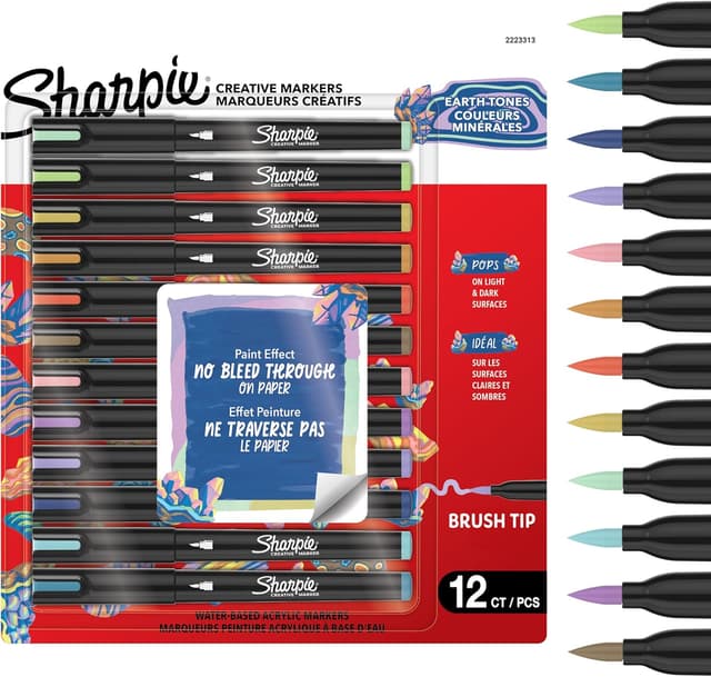 Imagen de Sharpie Brush Earth Tones, 12 marqueurs en OfertitasTOP