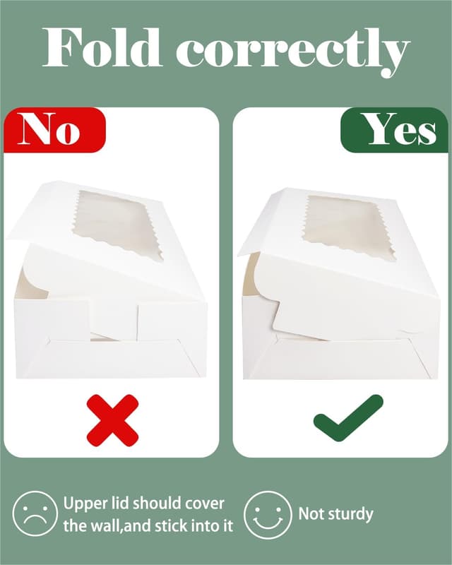 Detalle de Gcardist 15er Schwarz Keksdose mit Fenster – Backerei-/Macaron-Box im Kraftpapier, ca. 22,86 × 15,24 × 6,35 cm