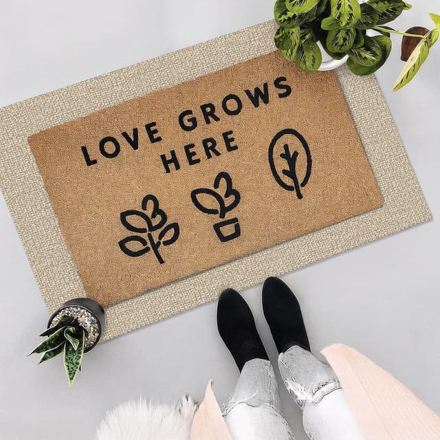 Detalle de EARTHALL Small Area Rug 2x3 Ft Washable Entryway Mat with Rubber Backing (Khaki/Beige)