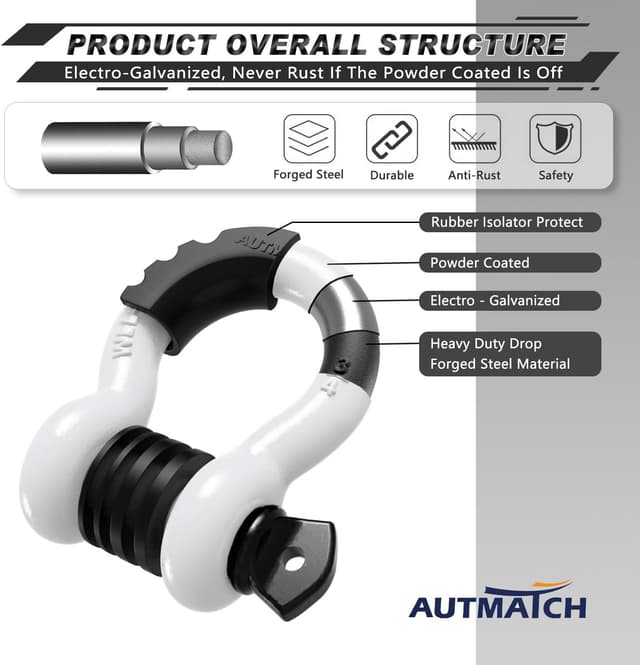 Thumbnail 3 de AUTMATCH D Ring Shackle 3/4" 10,471 lb
