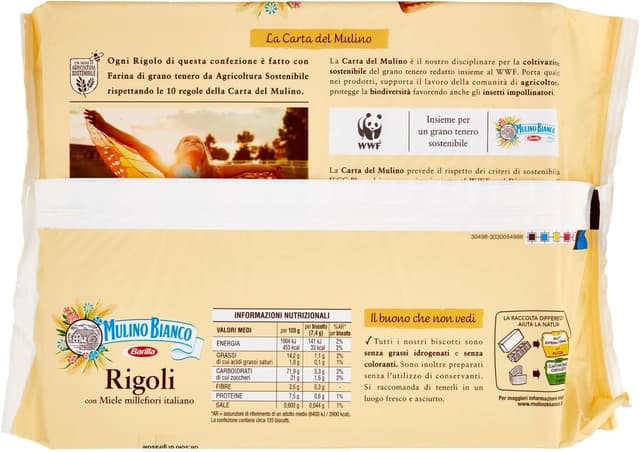 Thumbnail 2 de Mulino Bianco Frollini Rigoli 1 kg 🍪
