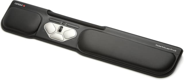 Detalle de Contour RollerMouse Pro3 mouse ergonomico RSI con poggiapolsi in memory foam, velocità regolabile e 5 pulsanti programmabili