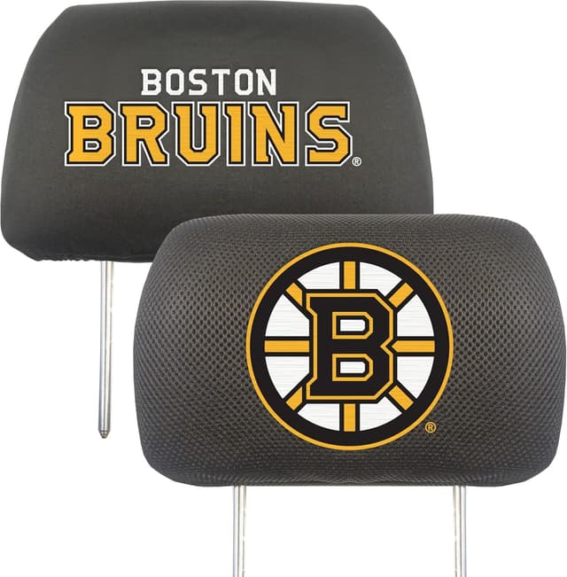 Detalle de FANMATS 14778 Boston Bruins Embroidered Head Rest Cover Set (2-Pack)