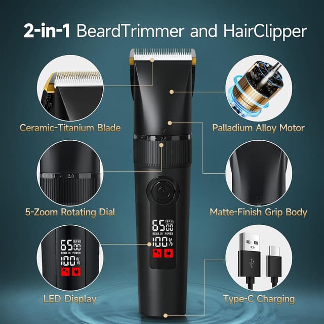 Thumbnail 5 de HSKAI 2-in-1 Beard Trimmer and Hair Clipper