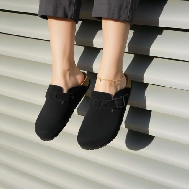 Thumbnail 4 de CUSHIONAIRE Hana suede clog slip-on women's shoes