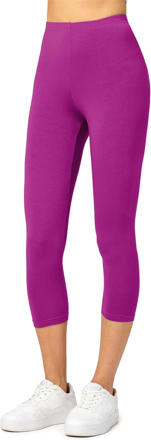 Detalle de Legging femme 3/4 Merry Style en viscose – pantacourt confortable pour sport, yoga et cyclisme
