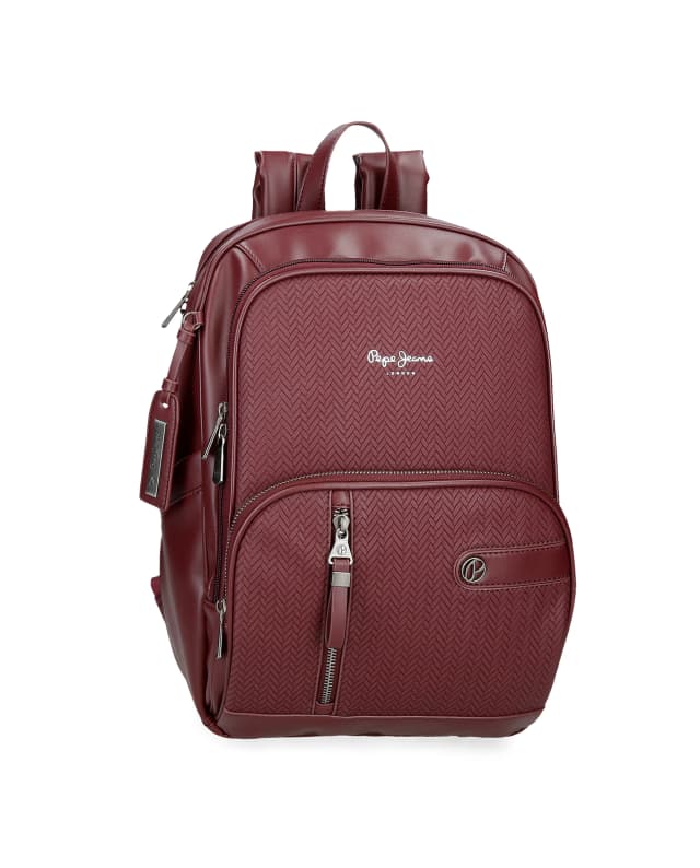 Detalle de Pepe Jeans Sprig mochila porta ordenador 13,3" burdeos 💼