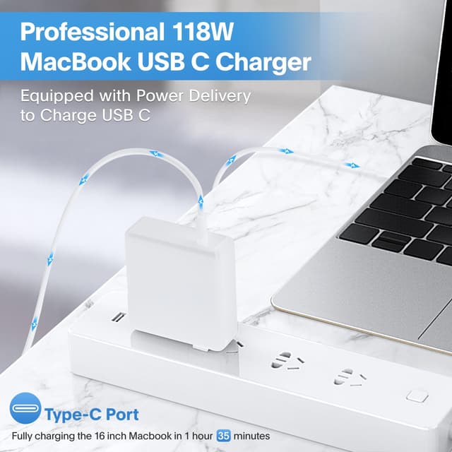 Detalle 2 de Furgor Mac Book Pro Charger 118W USB-C fast charger