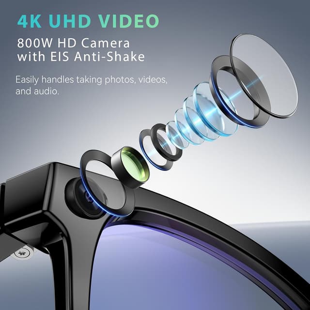 Detalle 2 de 2026 Upgraded Smart Camera Glasses 8MP