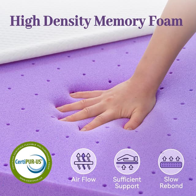 Thumbnail 4 de SINWEEK 3 Inch Gel Memory Foam Mattress Topper