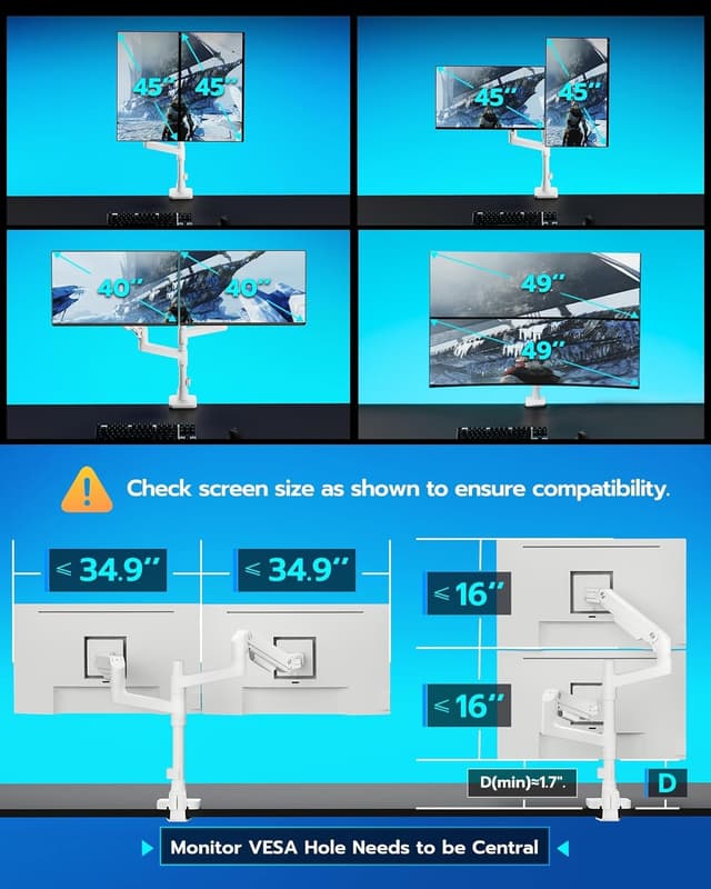Thumbnail 3 de ARES WING Dual Monitor Stand 49"