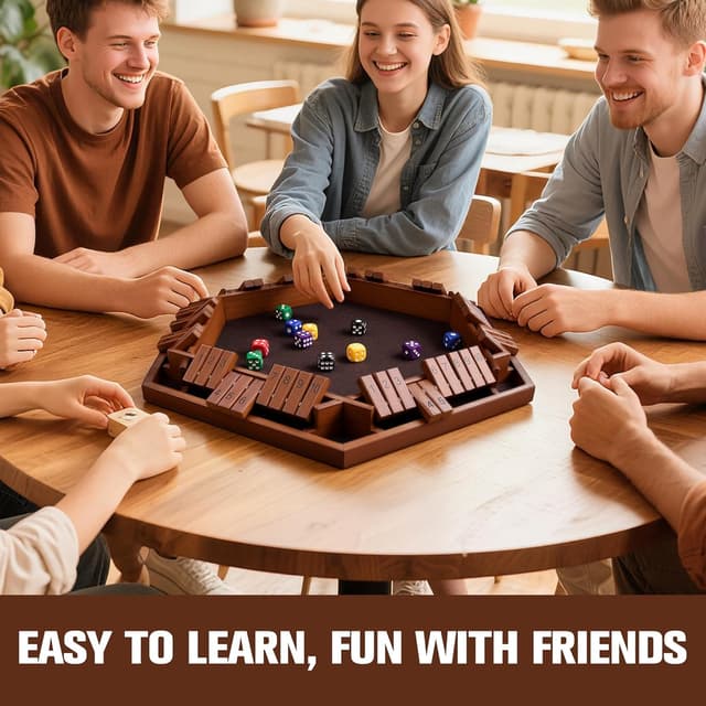 Thumbnail 6 de Havnidy Shut The Box jeu de dés bois pour 6