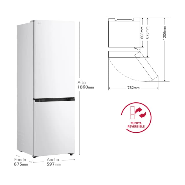 Detalle 2 de LG Frigorífico DoorCooling+ GBBS716ASW