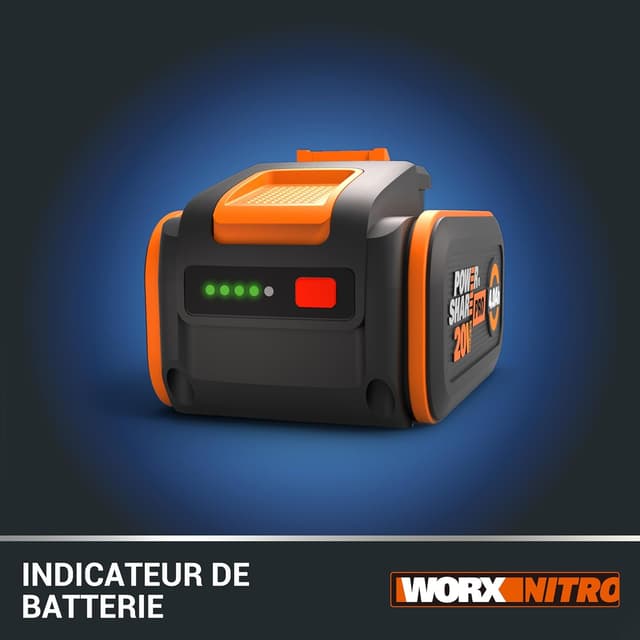 Detalle 2 de WORX Batterie PowerShare Pro Lithium-Ion 20V 4Ah WA3644 – haute performance et autonomie pour outils 20/40/80 V