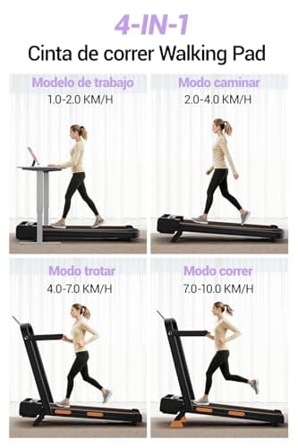 Detalle de CURSOR FITNESS Cinta de Correr Plegable con Inclinación 16% y hasta 10 km/h (3.0 HP) para casa