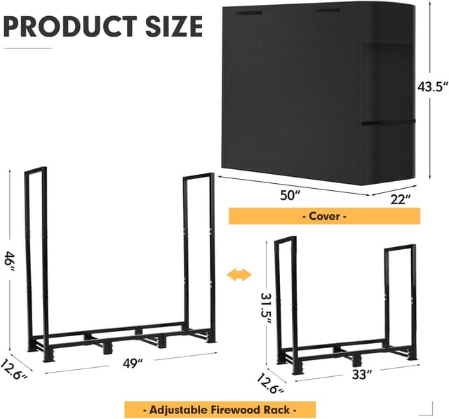 Thumbnail 2 de NALONE Estante de leña 4FT para exterior