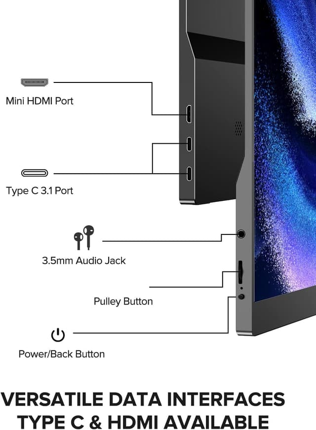 Thumbnail 6 de EVICIV Portable Monitor Touchscreen 15.6” (IPS, 1080P, 10-Point Touch) with Case & VESA