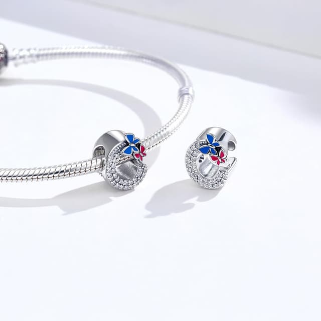 Detalle de FLUFLO Buchstaben A-Z Charm 925 Silber