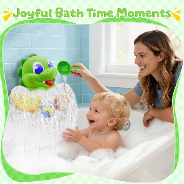 Thumbnail 5 de Cute Dinosaur Bubble Machine 1 for Baby Bath Toys