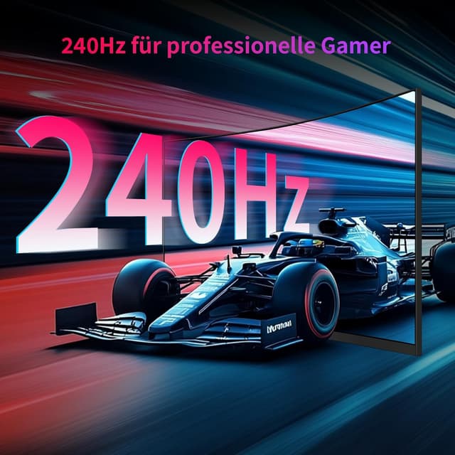 Detalle 2 de KTC 32 Zoll Curved Gaming-Monitor 1000R (2K WQHD, 240 Hz) mit Adaptive Sync, 1 ms, HDR und VESA