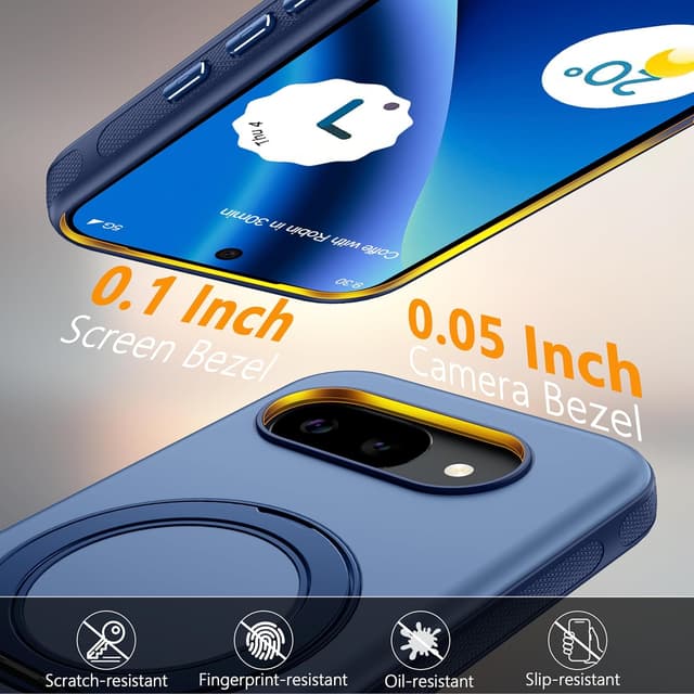 Thumbnail 6 de Oterkin 360° Spin Stand Magnetic Case for Google Pixel 10a (MagSafe compatible) – Blue