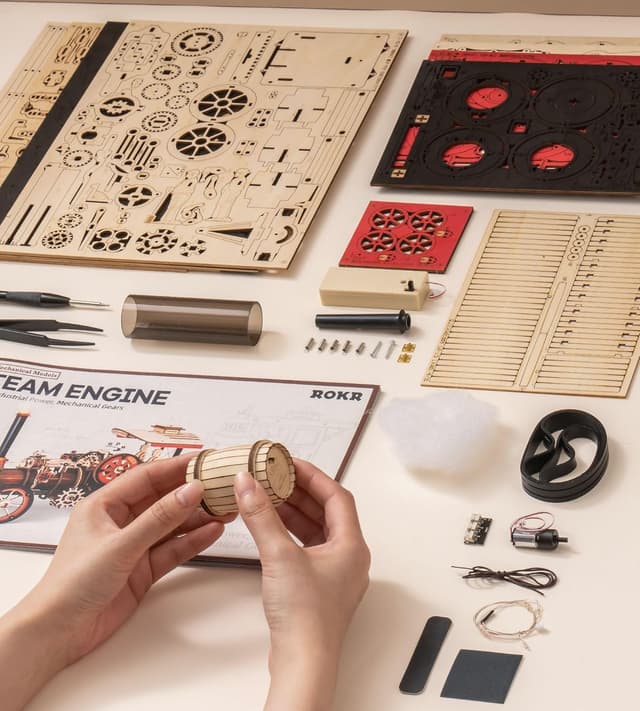 Thumbnail 5 de ROKR Puzzle 3D Madera Motor de Vapor 1:28