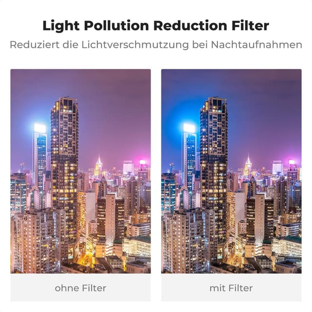 Detalle de K&F CONCEPT 4er Magnetic Effect Filter Set für DJI Osmo Pocket 3 – Black-Mist, Blue Streak, Lichtverschmutzung und Star-Filter