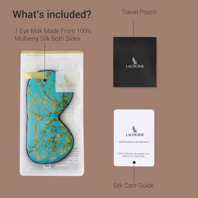 Detalle 2 de LaCourse Mulberry Silk Eye Mask 19 Momme ๐