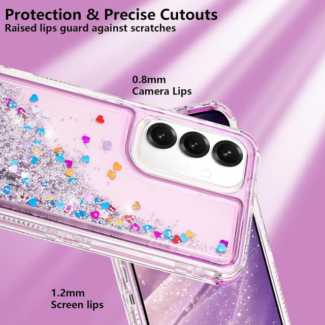 Thumbnail 6 de TikoVast Designed for Samsung Galaxy S25 Clear Case with Liquid Glitter (3-in-1 Military-Grade Protection)