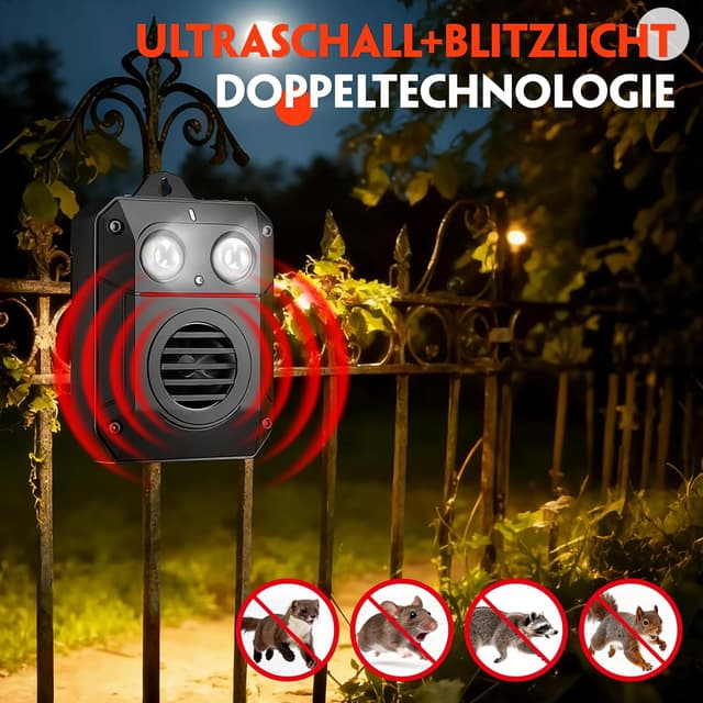 Detalle de Ultraschall-Marderschreck 100 m² mit Blitzlicht