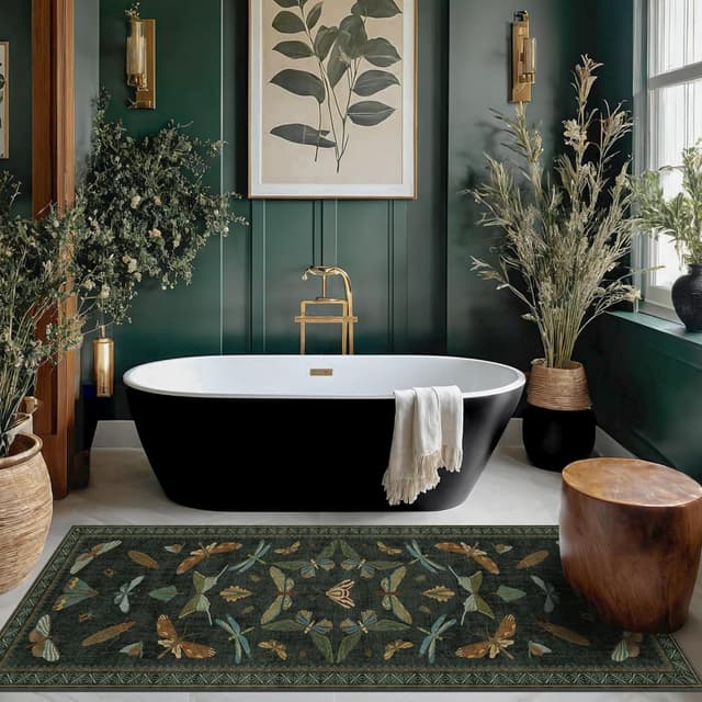 Thumbnail 5 de Hazo Haus Washable Insect 2x6 Runner Rug