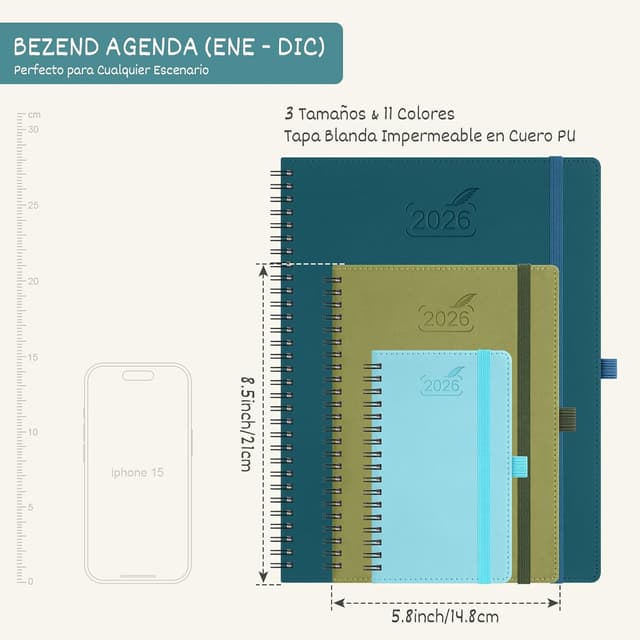 Thumbnail 5 de BEZEND Agenda 2026 A5 Semana Vista 30 min