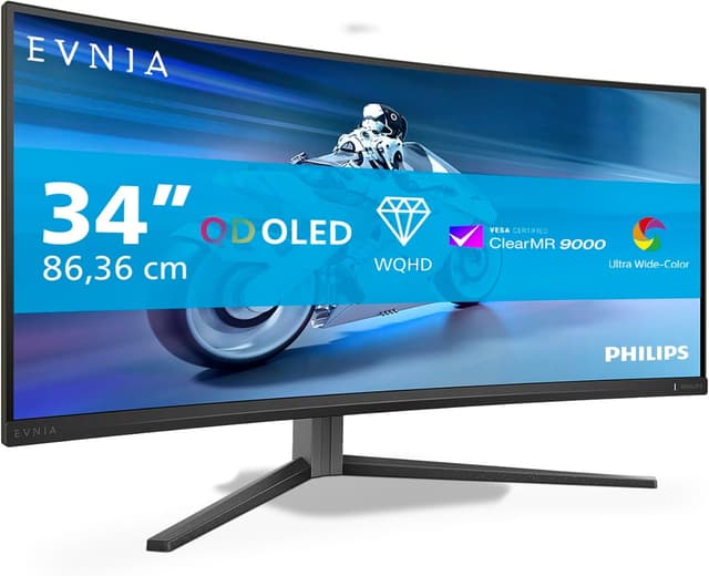 Detalle de Philips Evnia 34M2C6500 34-inch OLED Curved Gaming Monitor (WQHD, 175Hz)