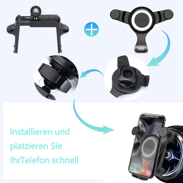 Thumbnail 5 de ICAILIN Mercedes Phone Holder 45–75mm