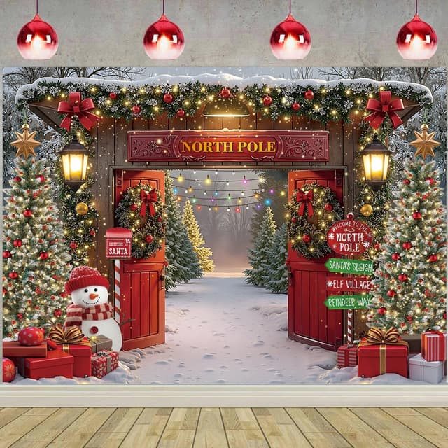 Imagen de Merry Christmas Backdrop 10x8ft đ en OfertitasTOP