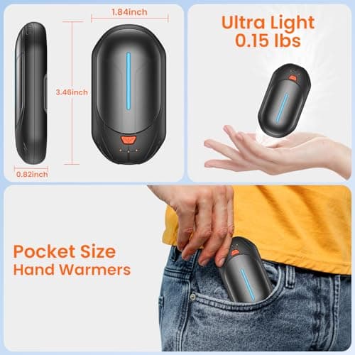 Thumbnail 4 de Chaufferette électrique main rechargeable 2 pack ⚡