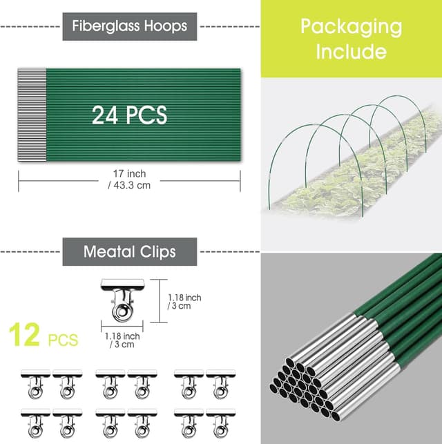 Detalle de RIFNY Garden hoops for netting 24PCS