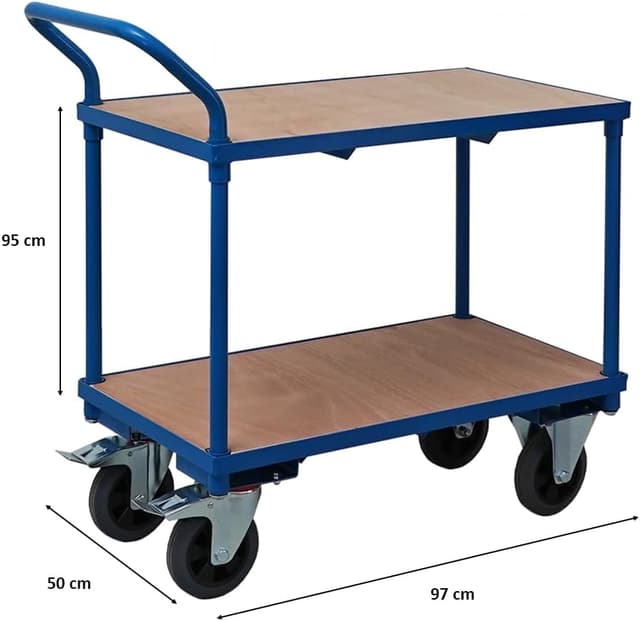 Thumbnail 3 de PROREGAL Tischwagen Transportwagen 400 kg Lichtblau