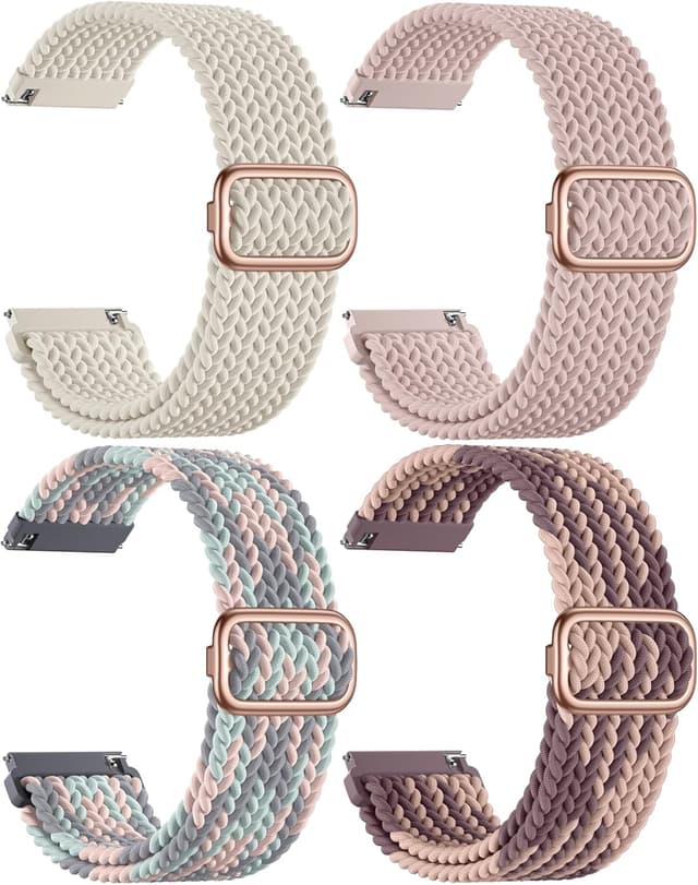 Detalle de Epova braided 22mm watch straps (nylon, quick release) compatible with Garmin Venu 3 / Venu 2